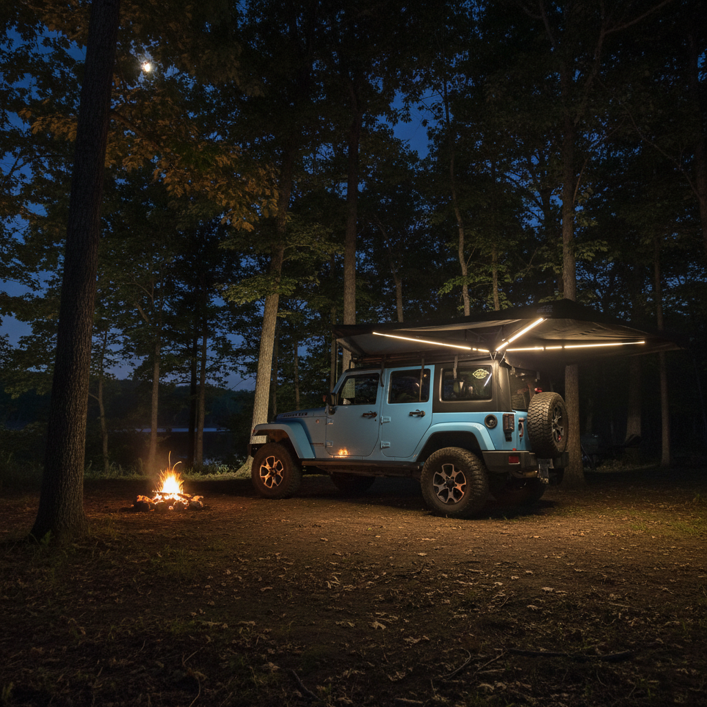 Grizzly Freestanding 270° Awning with LED Lights