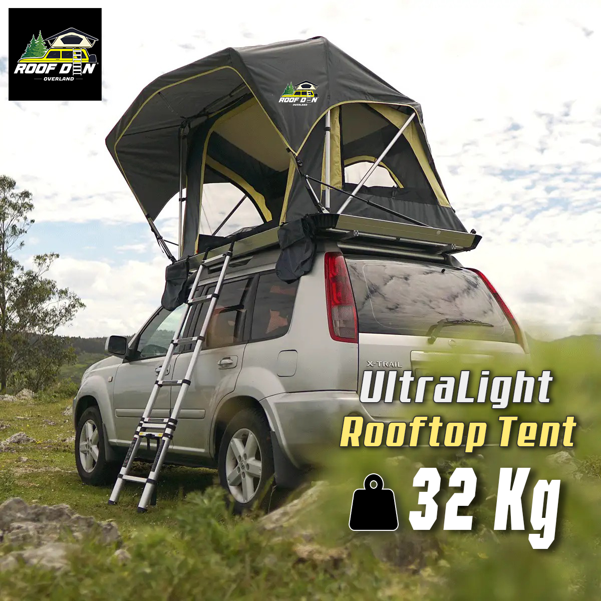 RoofDen Werewolf32 Ultralight Roof Top Tent – 2 Person