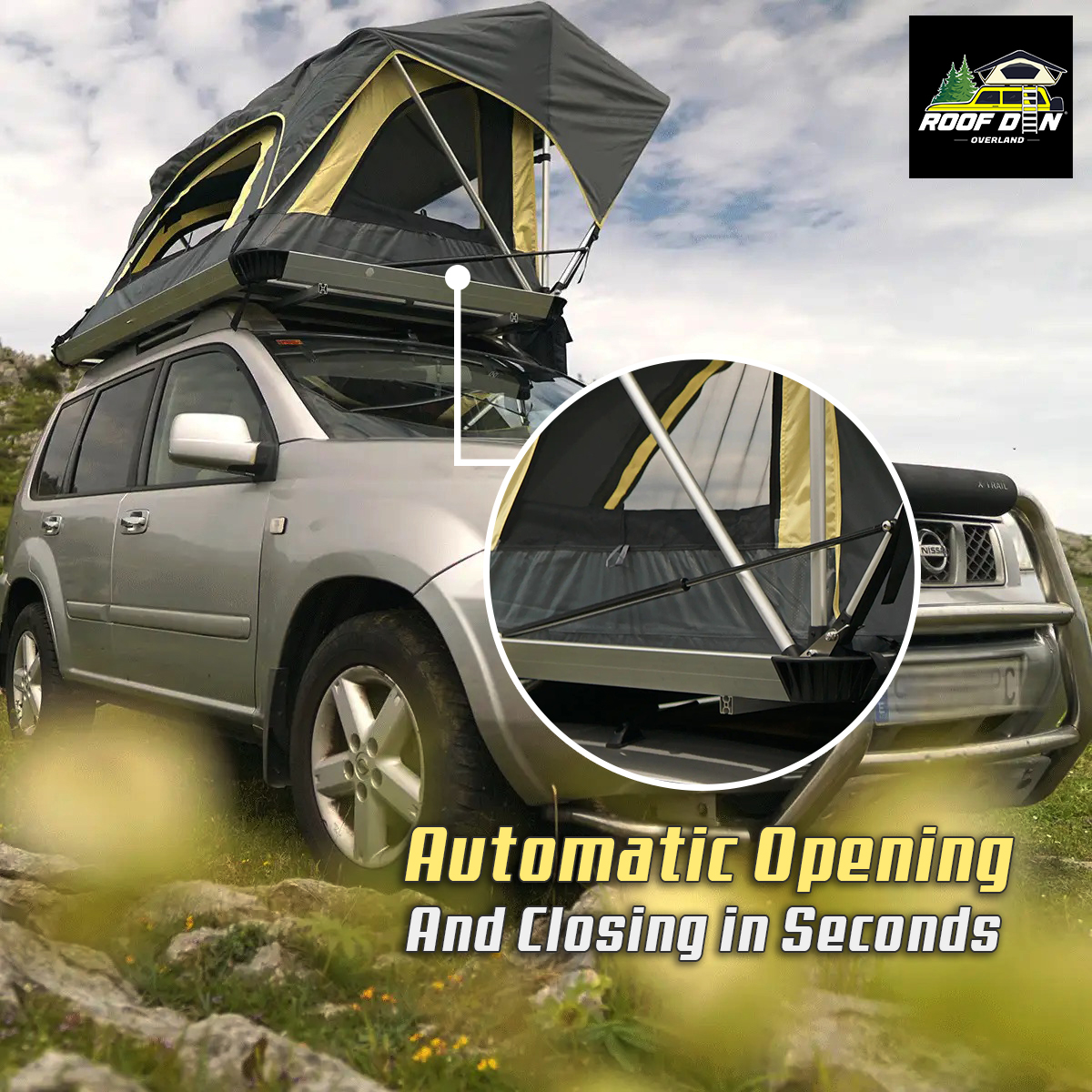 RoofDen Werewolf32 Ultralight Roof Top Tent – 2 Person