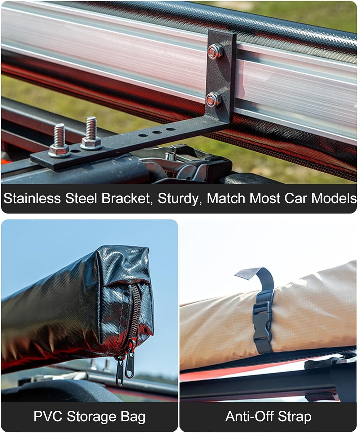 Includes Mounting Brackets, 1000D PVC Bag